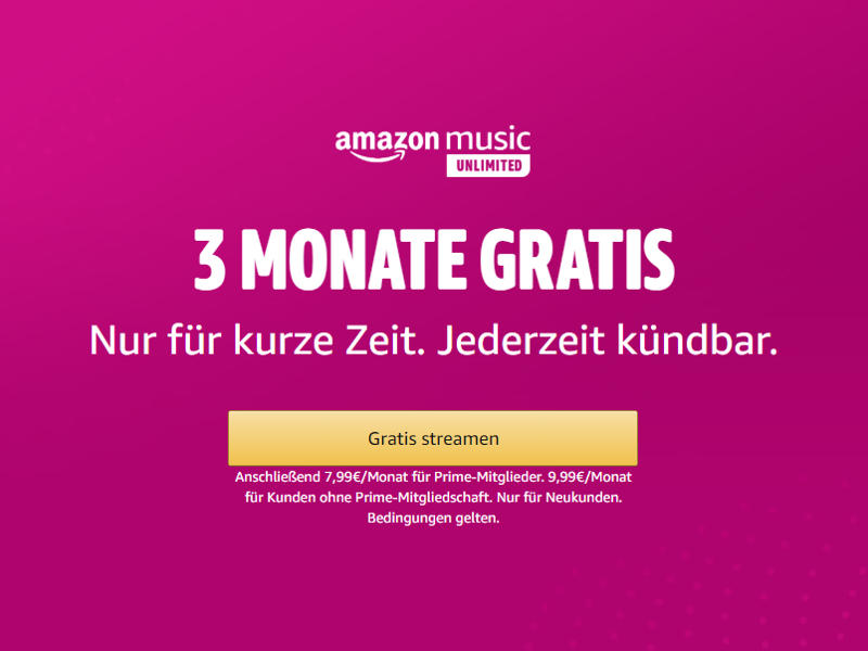 Amazon Music Unlimited gratis streamen